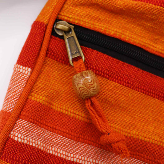 Sunrise Orange Stripe Crossbody Bag