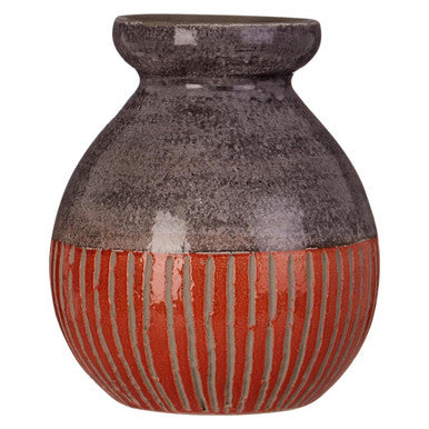 Orange Earthenware Vase
