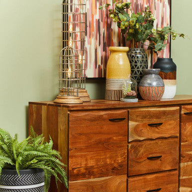 Orange Earthenware Vase