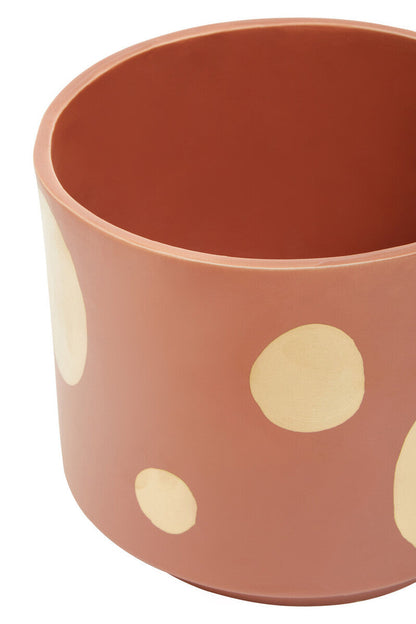 Yuri Large Terracotta Gold Spotted Planter