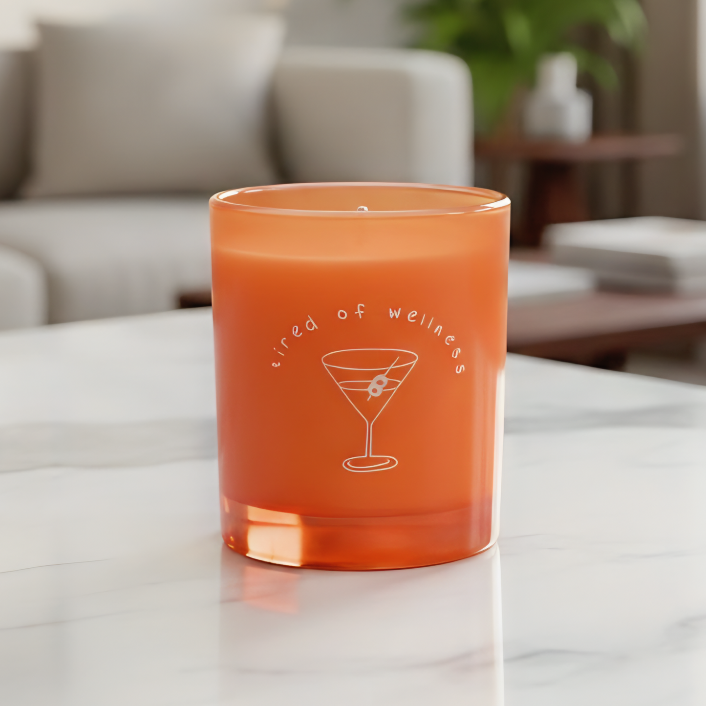 Tropical Fruit Punch 'Tired of Wellness' Orange Candle