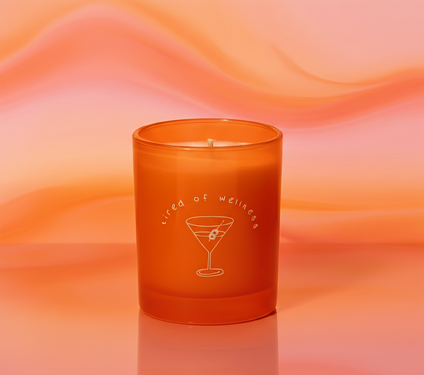 Tropical Fruit Punch 'Tired of Wellness' Orange Candle