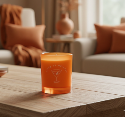 Tropical Fruit Punch 'Tired of Wellness' Orange Candle