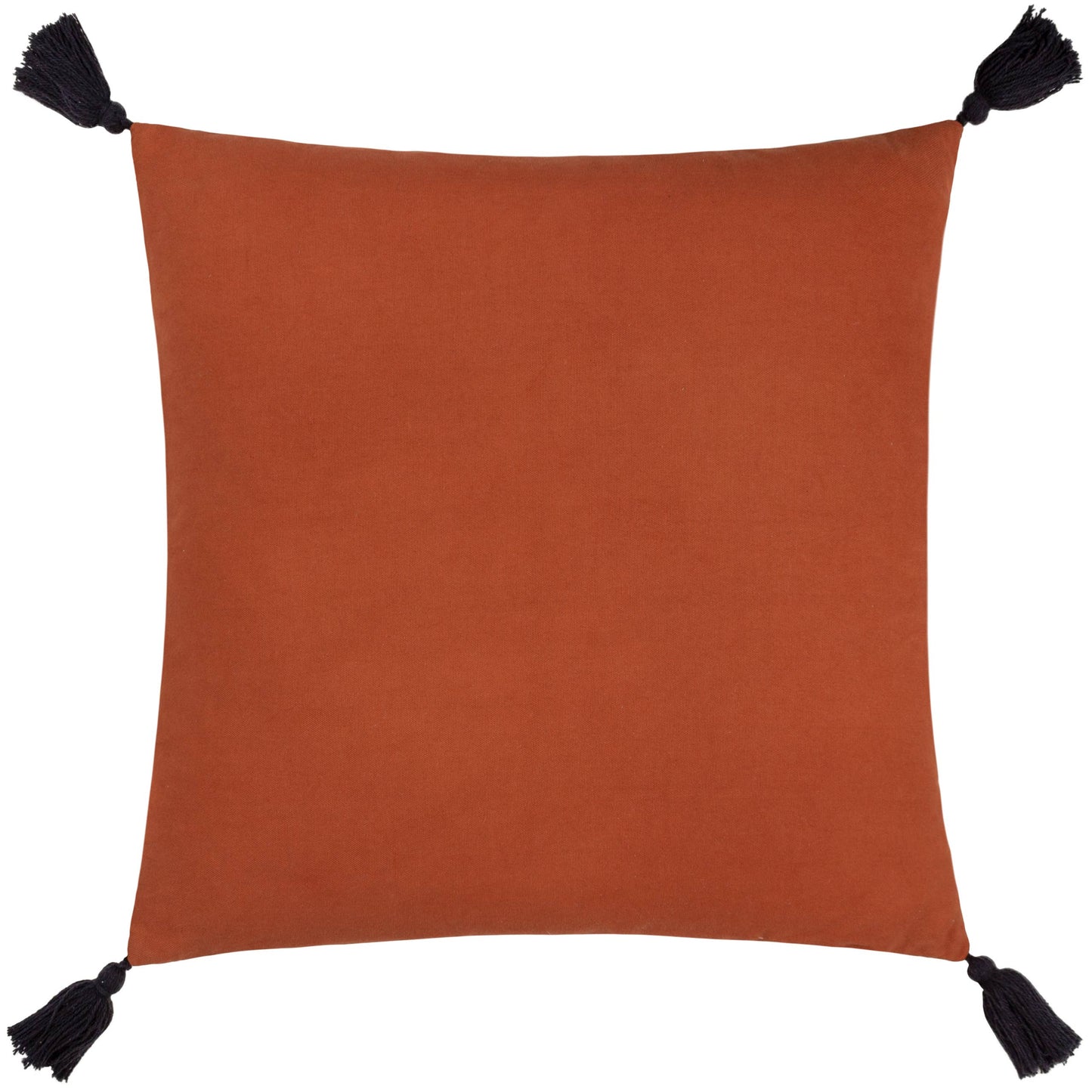 Aquene Geometric Tufted Cotton Cushion with Corner Tassels
