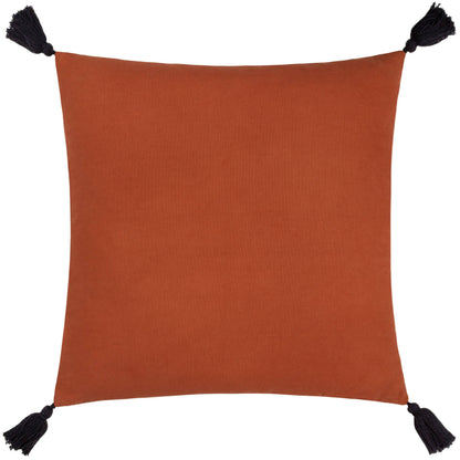 Aquene Geometric Tufted Cotton Cushion with Corner Tassels