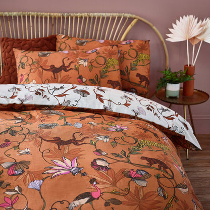 Wildlings Tropical Duvet Cover Set Warm Sienna