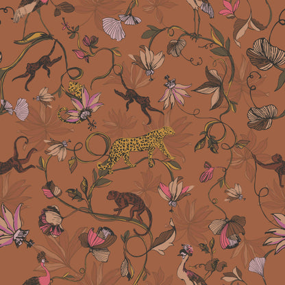 Wildlings Tropical Duvet Cover Set Warm Sienna