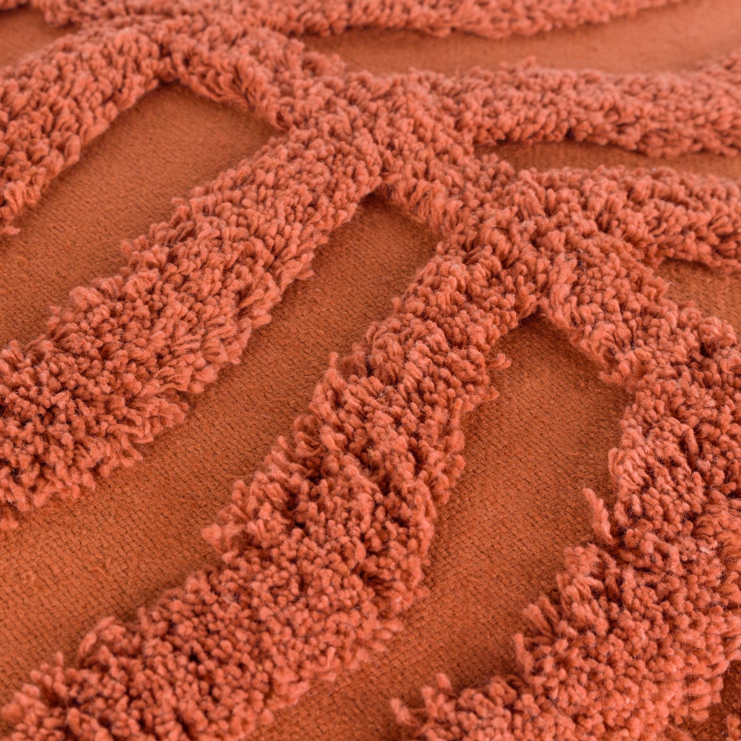Dakota Tufted Cushion Burnt Orange
