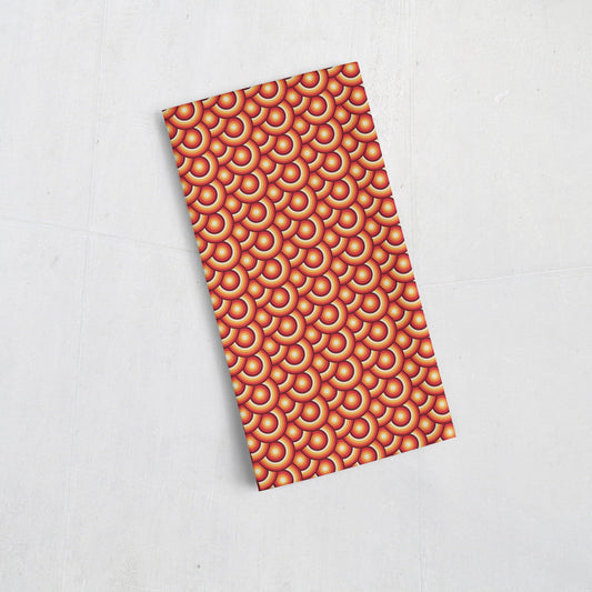 Orange Tea Towels with a 70's Retro Design
