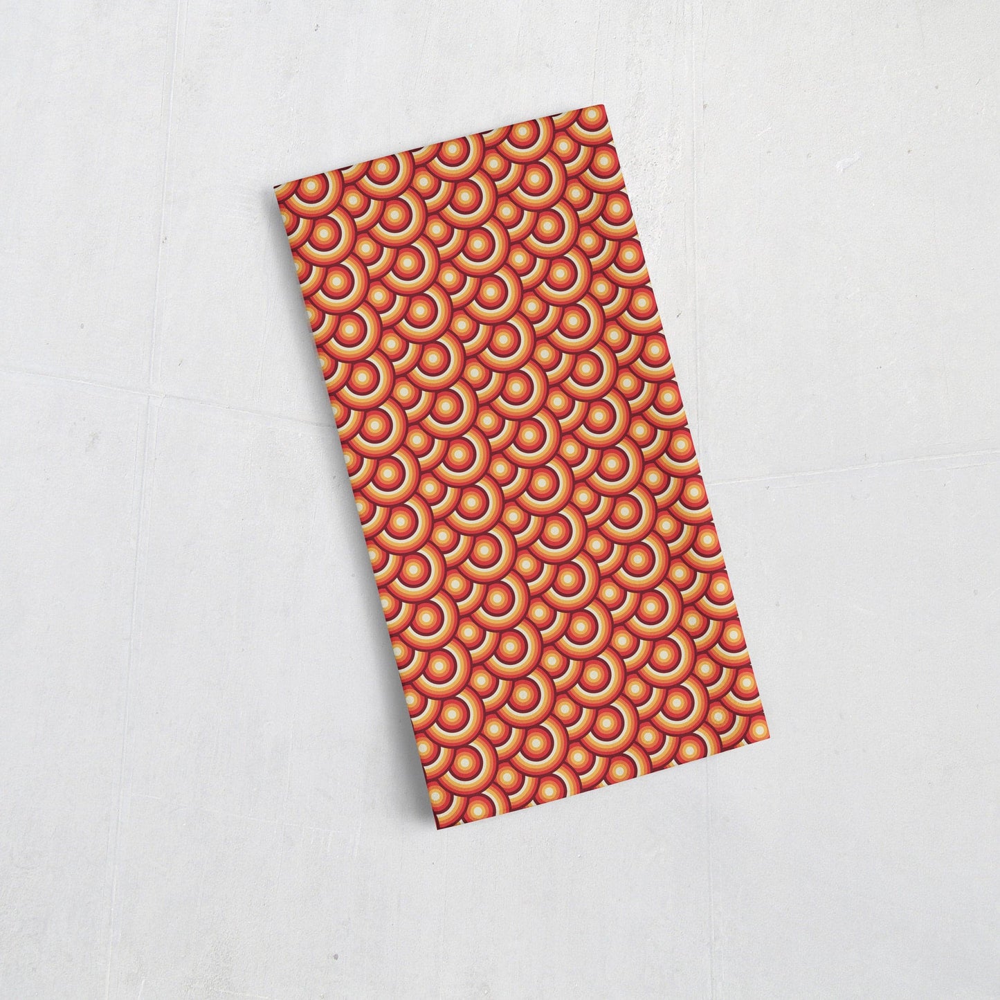 Orange Tea Towels with a 70's Retro Design