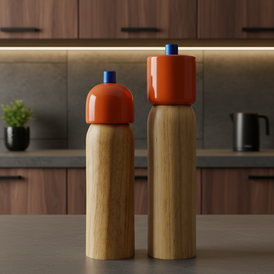 Salt & Pepper Grinder - Orange & Blue