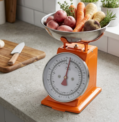 Olivier 5Kg Orange Retro Kitchen Scale