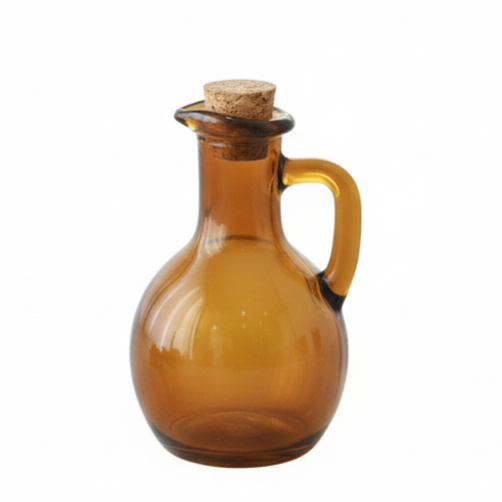 Apothecary Style Colored Glass Bottle with Cork Stopper