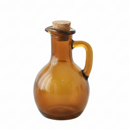 Apothecary Style Colored Glass Bottle with Cork Stopper